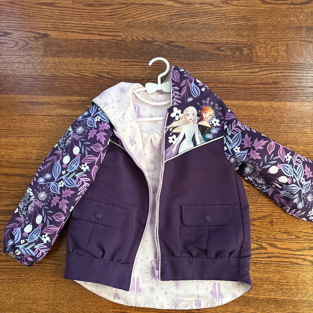 Disney frozen Reversible jacket girls Windbreaker